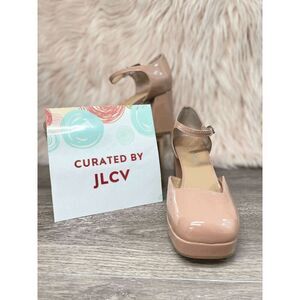 Sun + Stone Women's Vienna Two Piece Platform Pumps - Peony Patent 6.5M